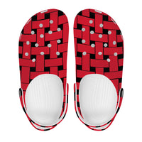 Thumbnail for OOTO - RED WEAVE - WITH (OPTIONAL) PIVOTING HEEL STRAP - SF_S48_All Over Printing Crocs Clogs -