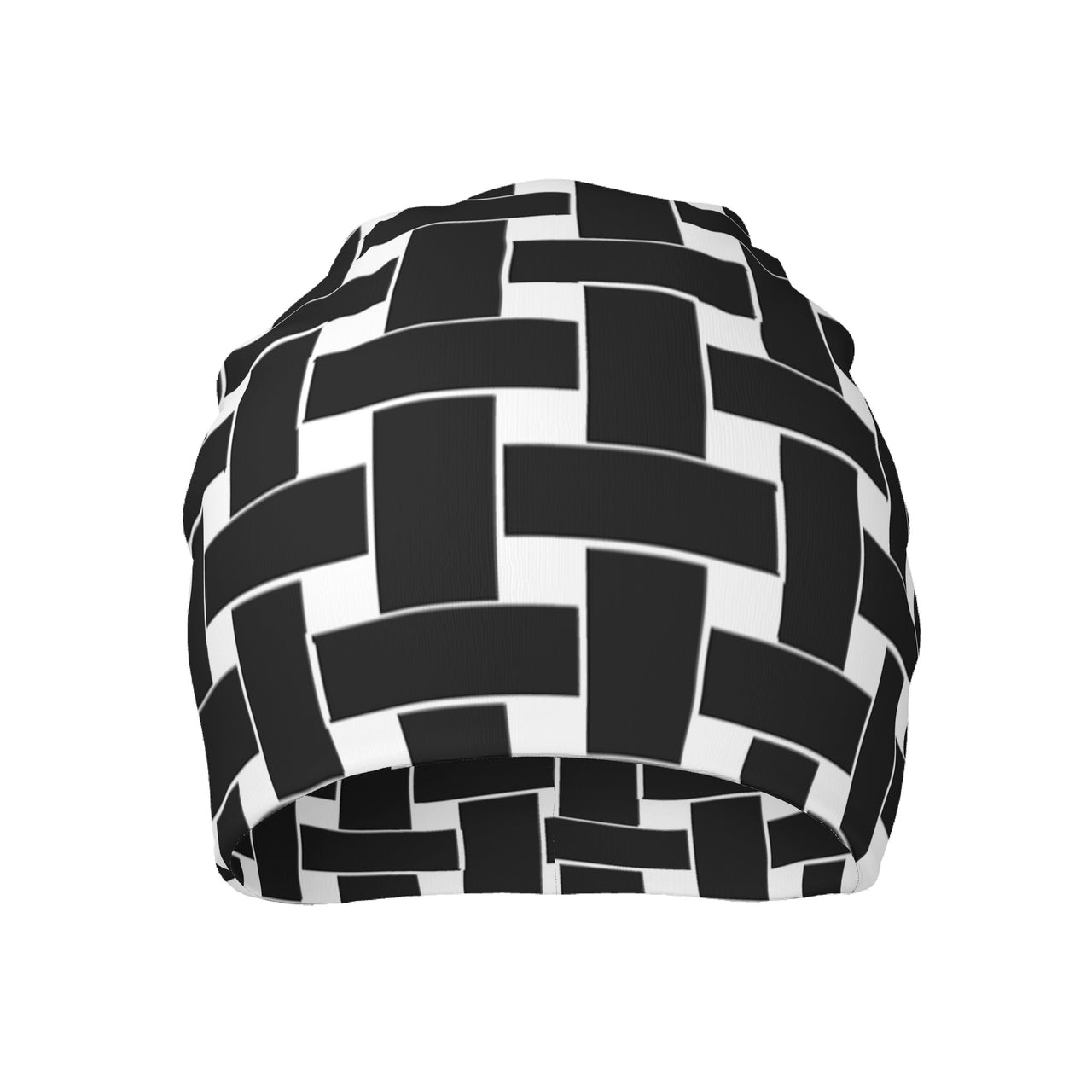 OOTO - BLACK WEAVE ON WHITE - HC_T6 Adult Knitted Beanie - 1 COLOR -