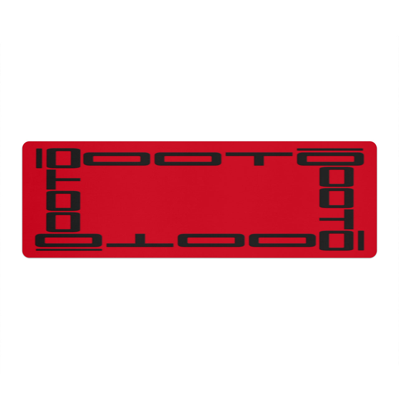 OOTO - Yoga Mat - Black frame on bright red