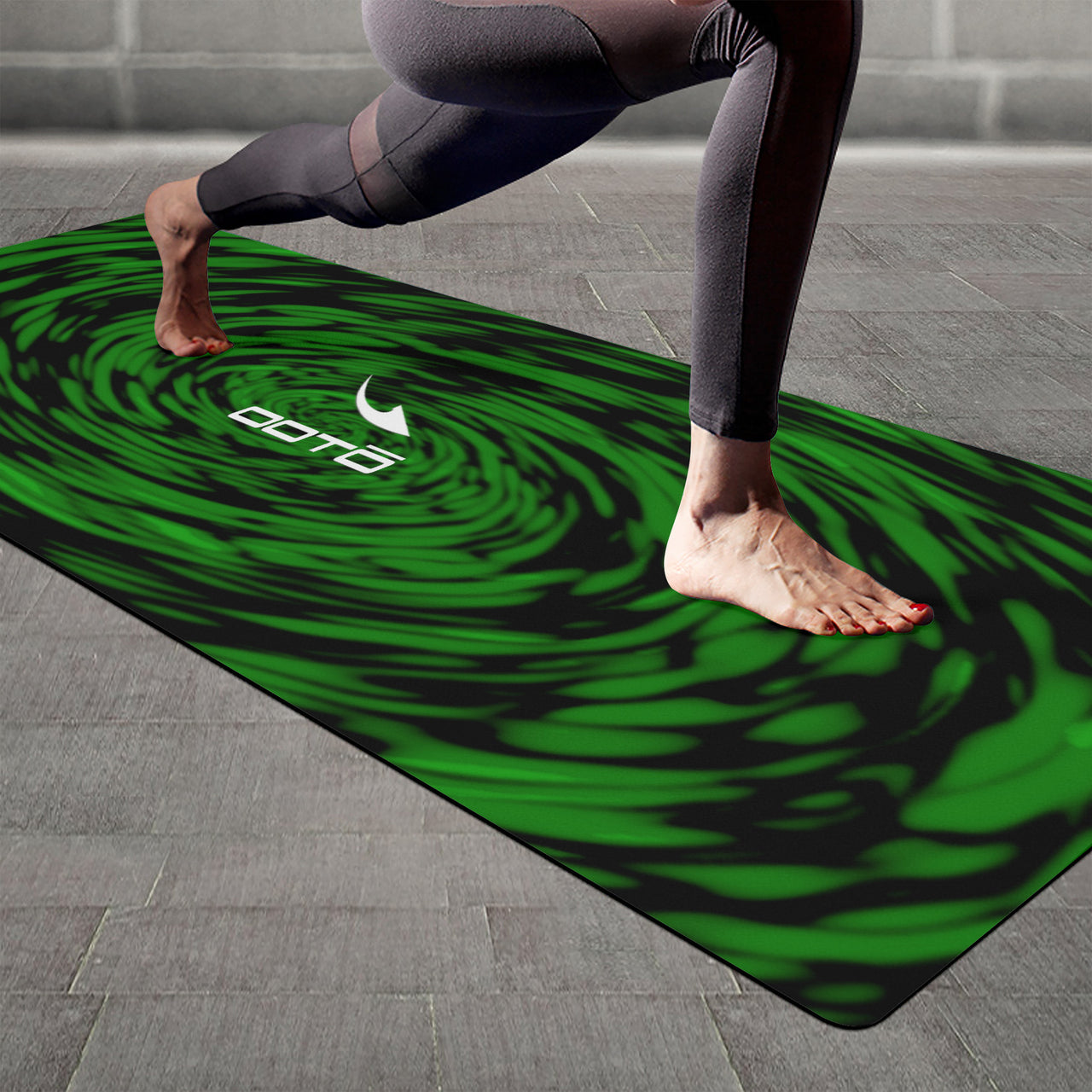 OOTO - Yoga Mat - Dark tunnel en verde