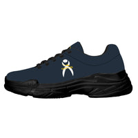 Thumbnail for OOTO - D22 Chunky Sneakers - GLYPHIC WITH DASH - Black soles - 1 COLOR -