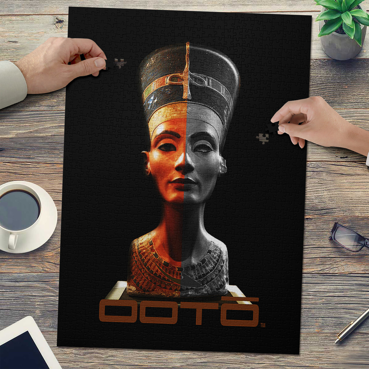 OOTO - NEFERTITI X ANCIENT ARTIST UNKNOWN X OOTO - PUZZLE_V1 Cardboard Jigsaw Puzzle (1000-Piece) -