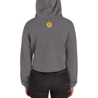 Thumbnail for OOTO - GLYPHIC EN GRAY OVER MAIZE - Crop Hoodie - 4 COLORS -