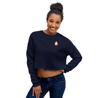 Thumbnail for OOTO - GLYPHIC EN WHITE OVER PEACH - Crop Sweatshirt - 5 COLORS -