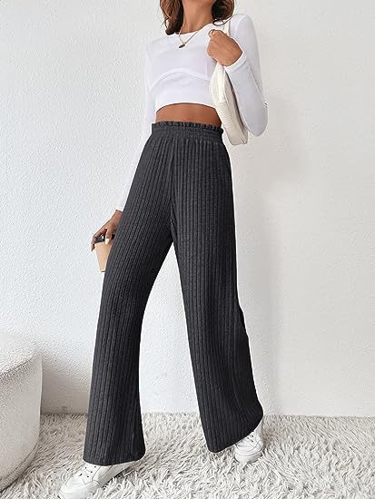 Women's casual loose knitted trousers Pants - K - 4 COLORS -