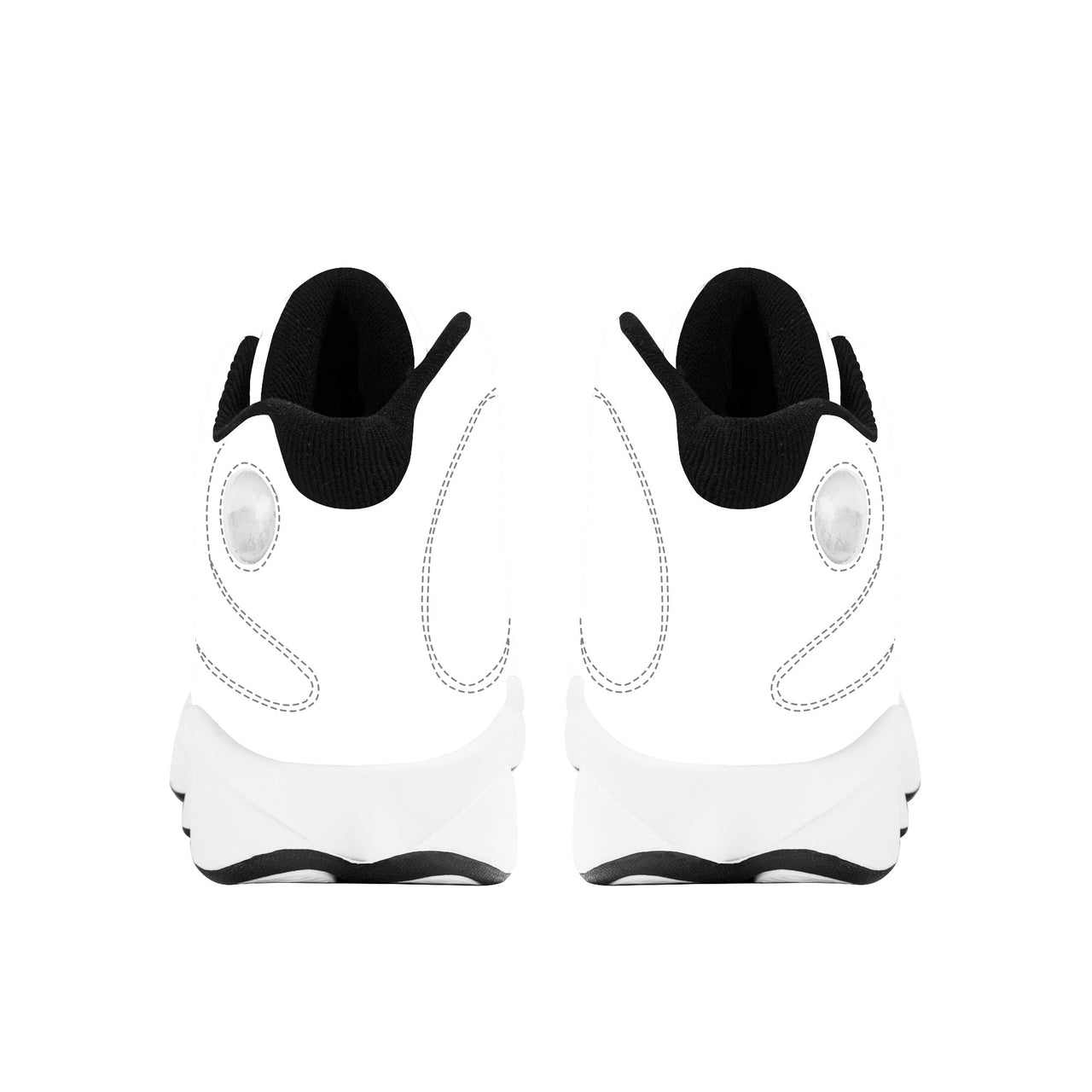 OOTO - EZ WHITE -  SF_D89 Basketball Shoes - White soles -  Black tread - 1 COLOR -