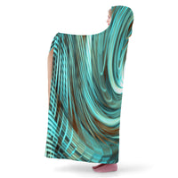 Thumbnail for OOTO - GREEN REALITY AQUATIC PHASE - SF_F15 Hooded Blanket - 1 COLOR -