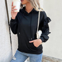 Thumbnail for New women's long-sleeved solid color hooded sweater - K - 1 COLOR -