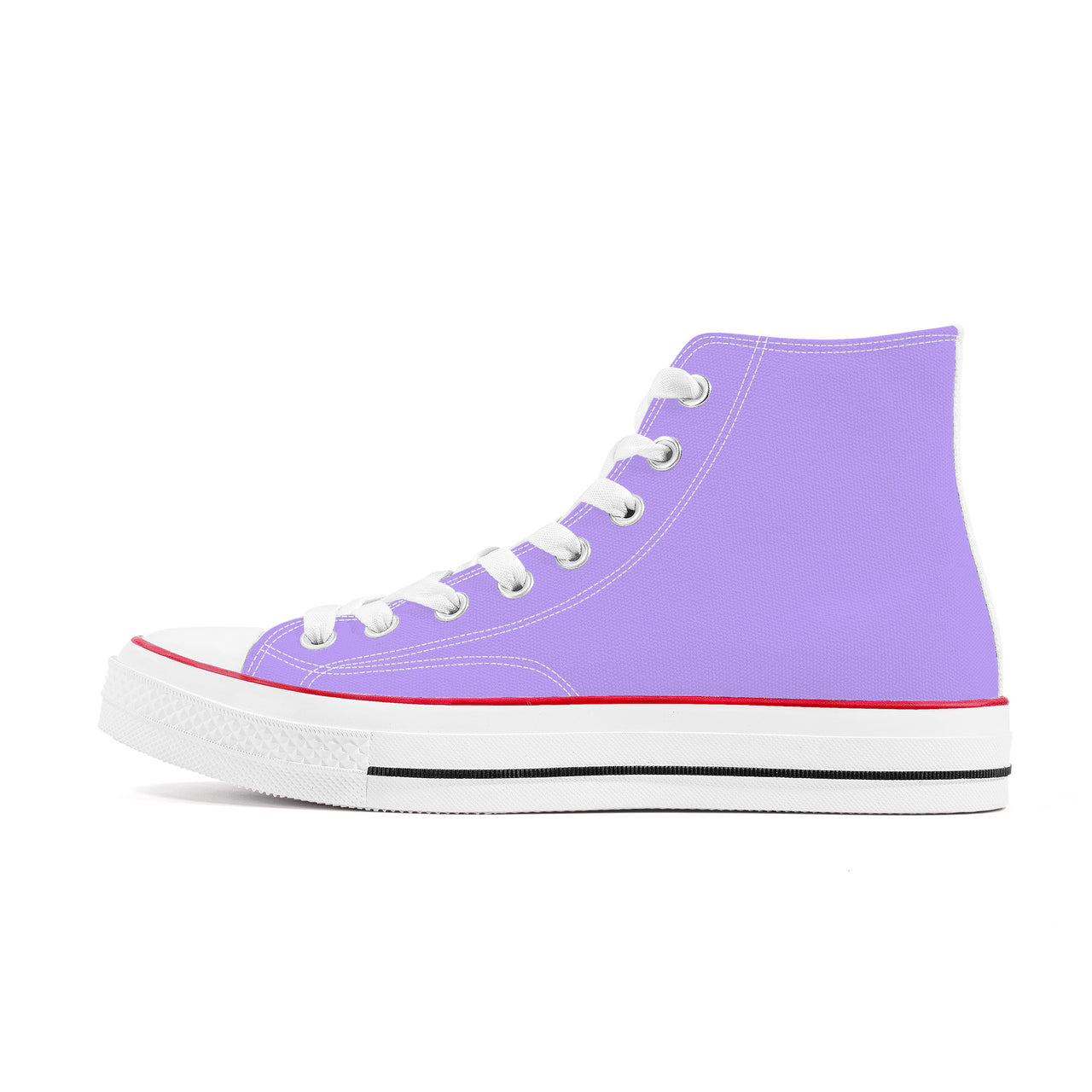 OOTO - EARLY LILAC BLOOM - D70 High Top Canvas Shoes - White soles - 1 COLOR -