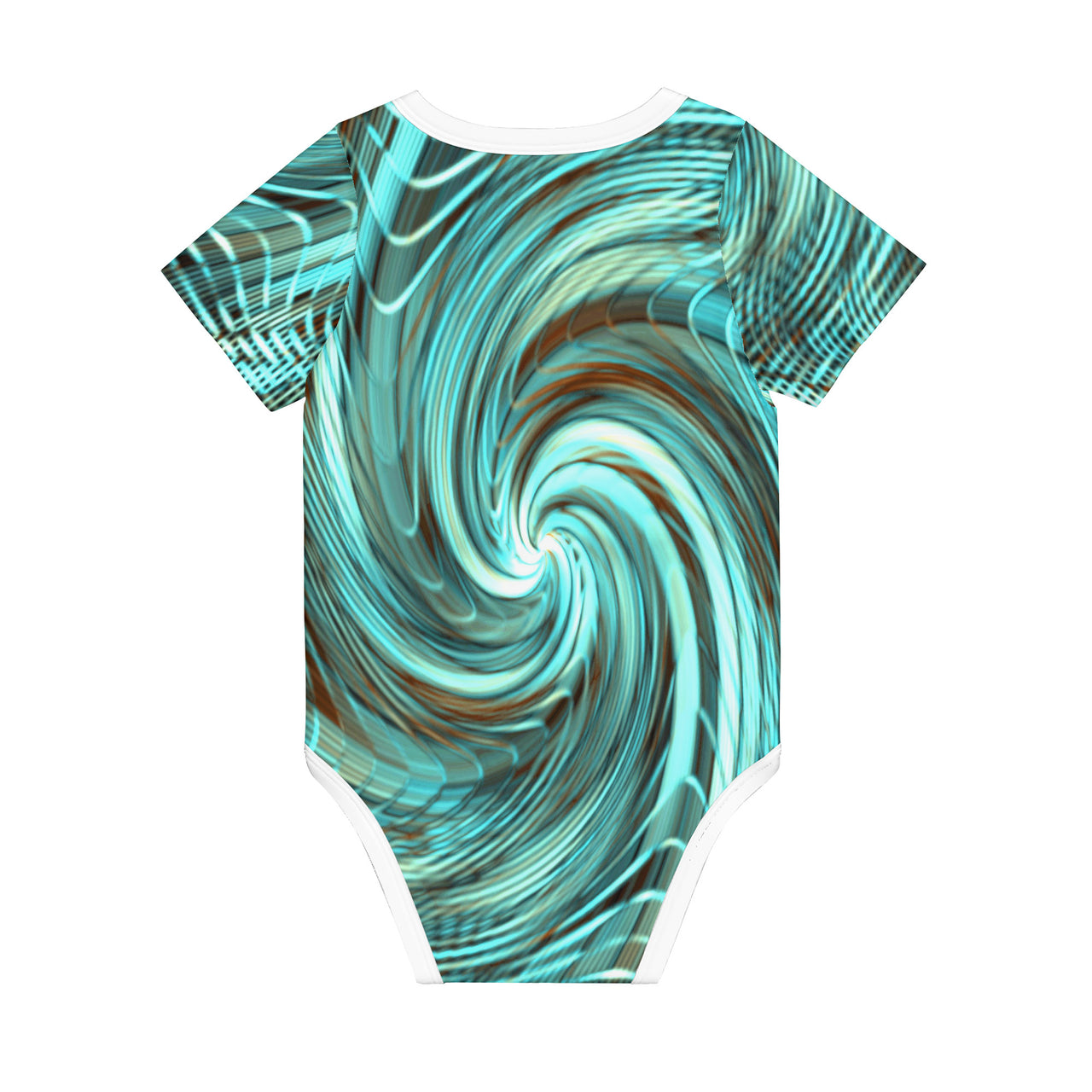 OOTO - GREEN REALITY AQUATIC PHASE - HC_C3 All-Over Print Short Sleeve Baby One-Piece - 1 COLOR -