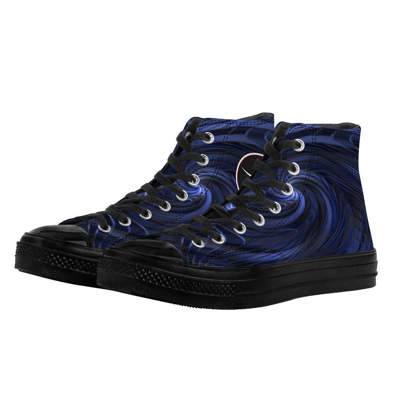 OOTO - GREEN REALITY BLUE SHIFT - SF_D71 High Top Canvas Shoes - Black soles - 1 COLOR -