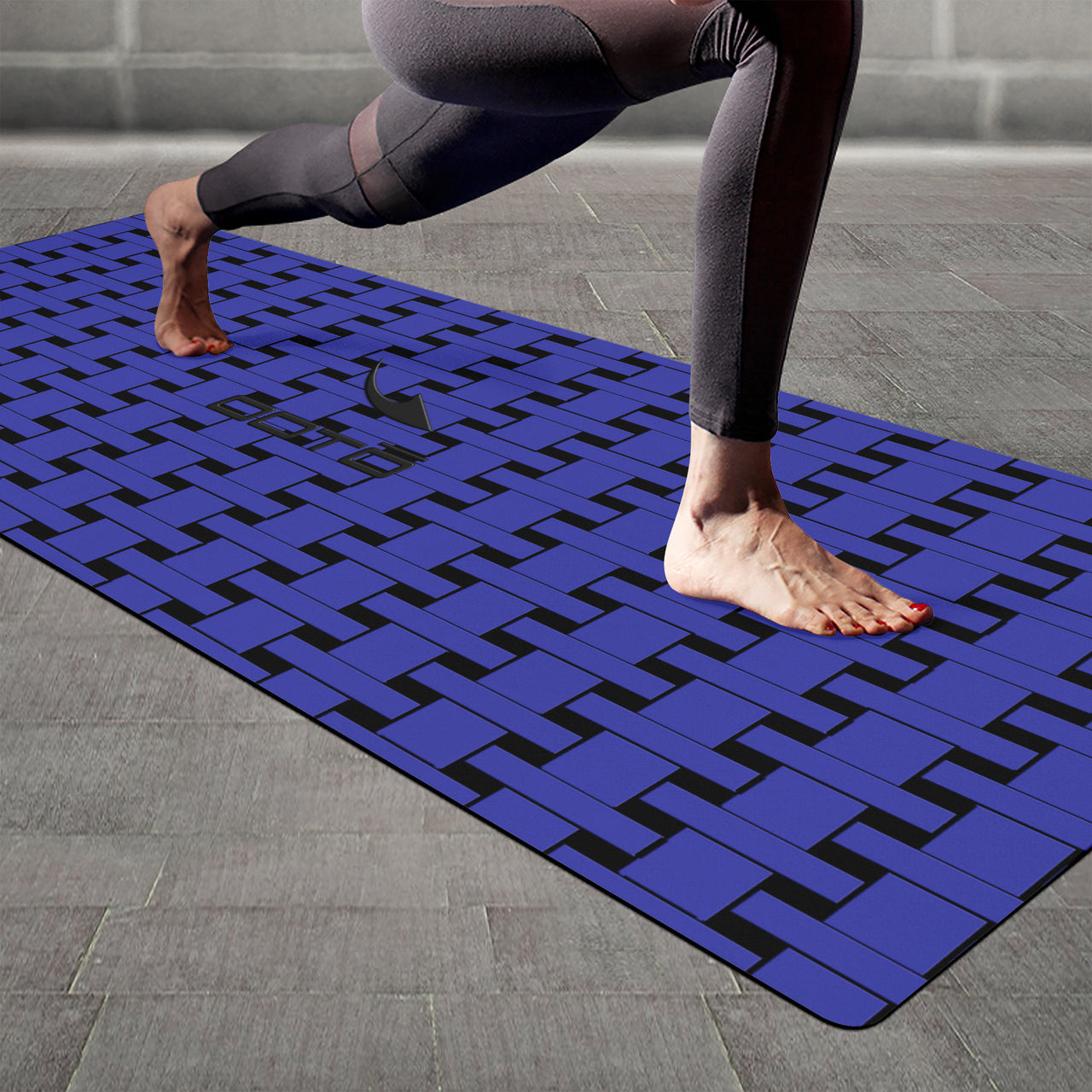 OOTO - Yoga Mat - Purple weave on Black -