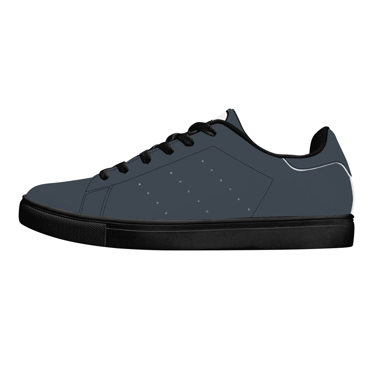 OOTO - Low-Top Synthetic Leather Sneakers - Black soles - GRAY - CLASSIC B & W - 1 COLOR -