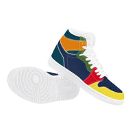 Thumbnail for OOTO - D17 High Top Synthetic Leather Sneaker - SCRAMBLE - 1 COLOR -