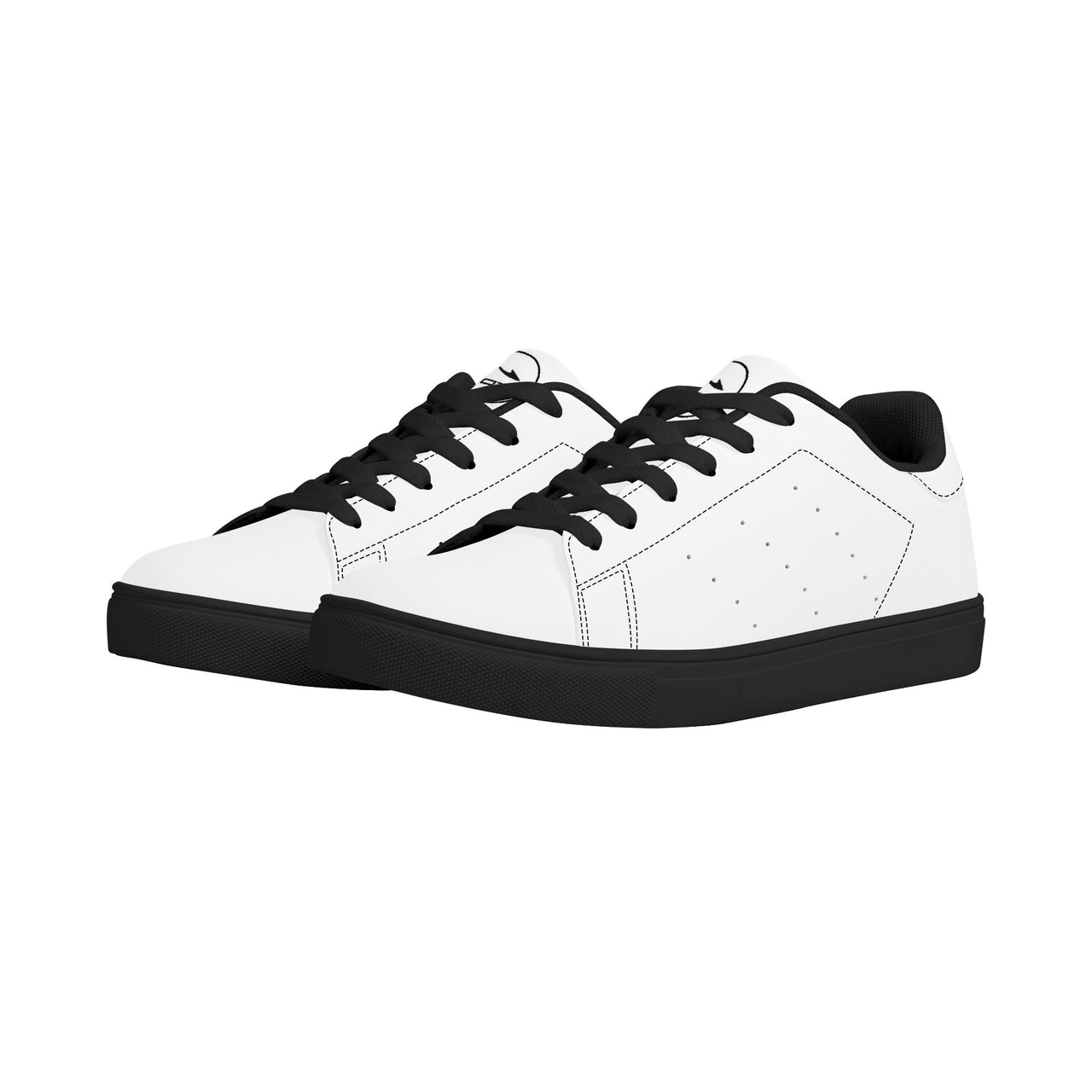 OOTO - SIMPLE CLASSIC B & W - Boarding shoes -  D27 Low-Top Synthetic Leather Sneakers - Black soles - 1 COLOR -