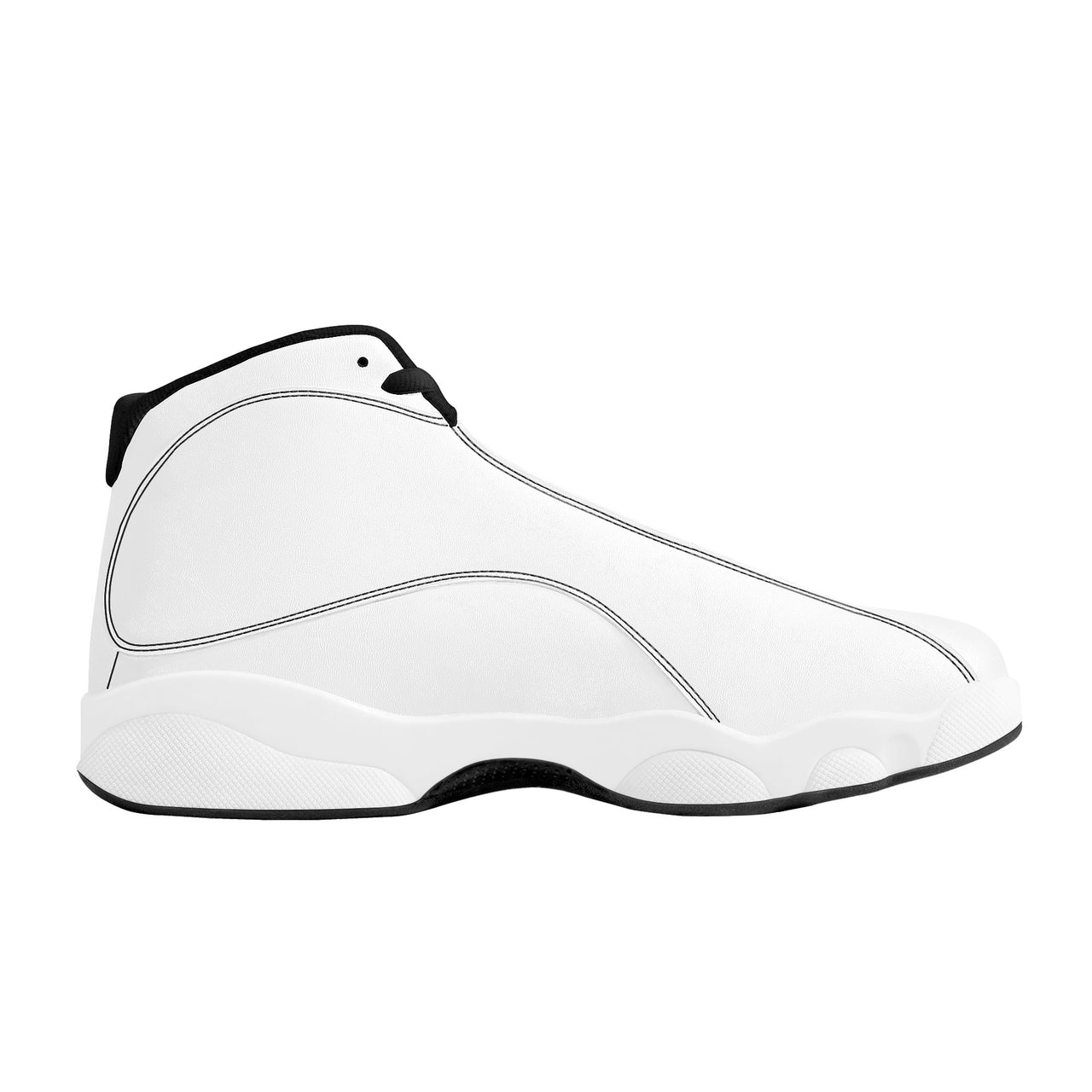 OOTO - EZ WHITE -  SF_D89 Basketball Shoes - White soles -  Black tread - 1 COLOR -