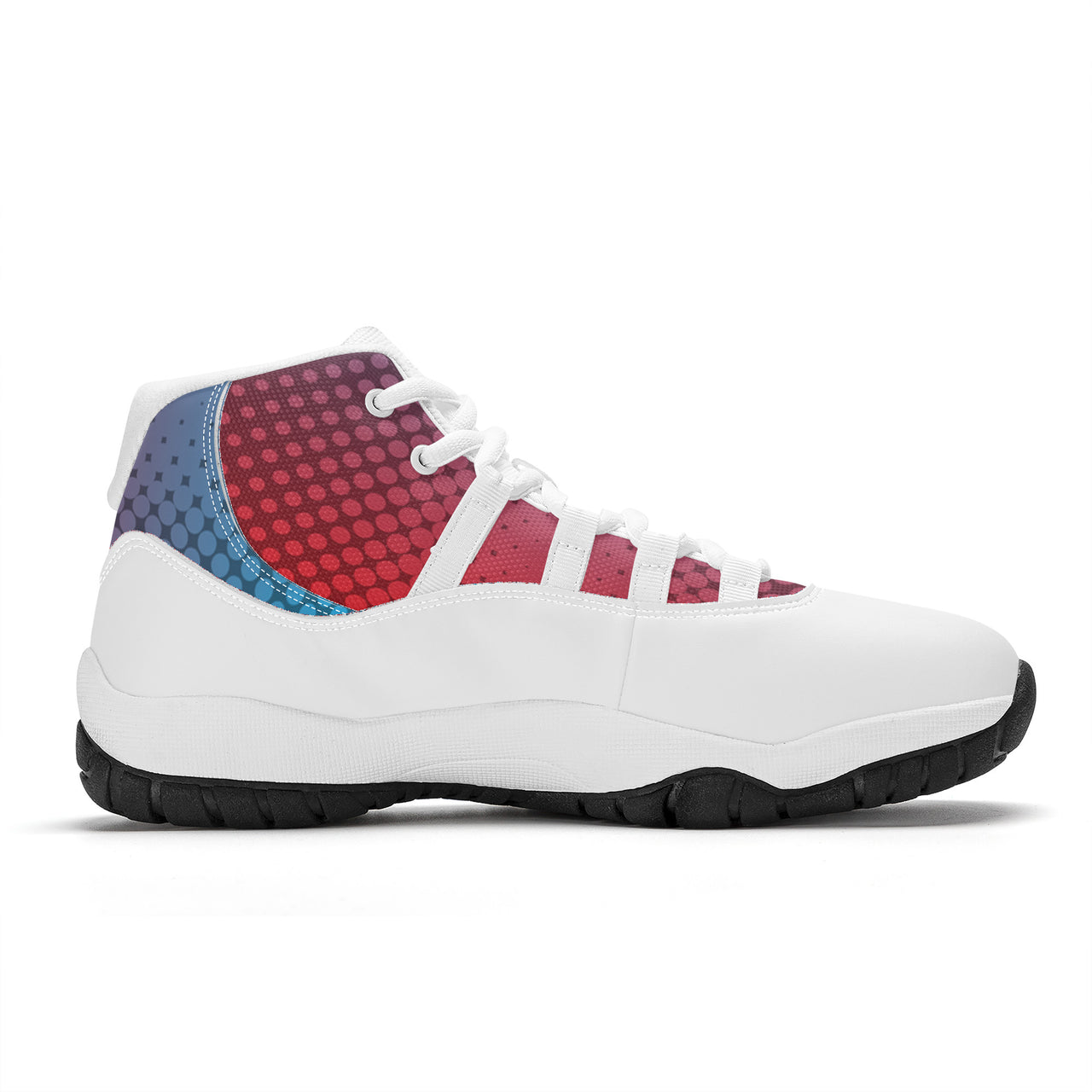 OOTO - GRADIENT FADE - High Top Air Retro Sneakers - White soles - 1 COLOR -