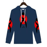 Thumbnail for OOTO - GLYPHIC EN BLACK OVER RED - Men's Hoodie - 1 COLOR -