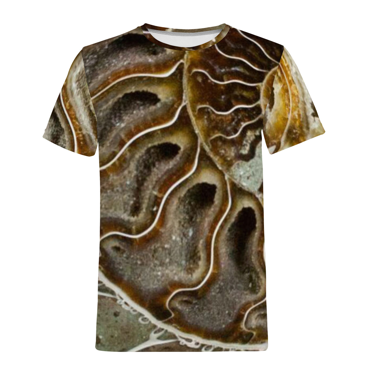 AMONITE CLOSE UP - D61 Men's All Over Print T-Shirt - 1 COLOR -