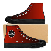 Thumbnail for OOTO - RED TO BLACK - SF_D71 High Top Canvas Shoes - Black soles - 1 COLOR -