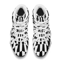 Thumbnail for OOTO - CHECKERED PAST - SF_S38 High Top Air Retro Sneakers - White soles - 1 COLOR -