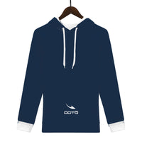 Thumbnail for OOTO - DASH EN WHITE OVER DARK BLUE - D55 Men's All Over Print Hoodie - 1 COLOR -