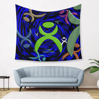 Thumbnail for OOTO - GLYPHIC EN DIMENSIONAL GRASP - D34 Wall Tapestry - 3 SIZES -