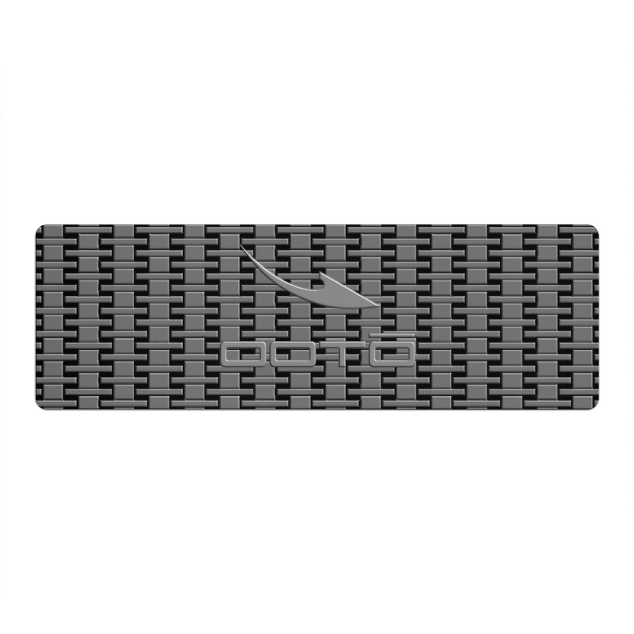 OOTO - Yoga Mat - Steel grate Grey weave on Black -