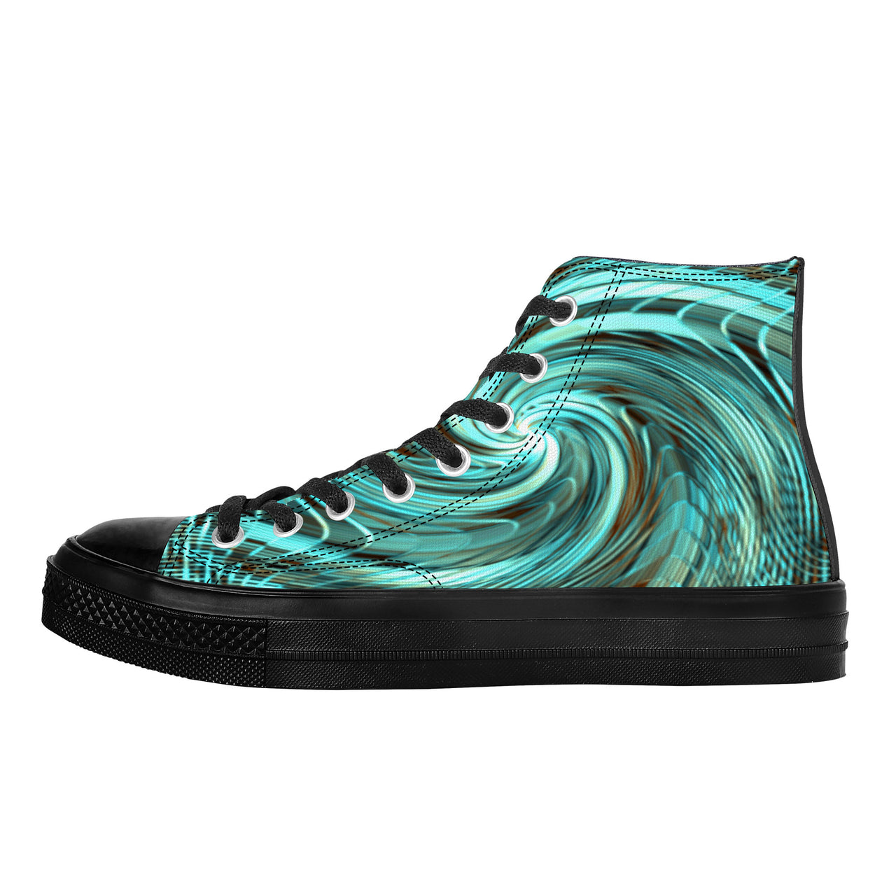 OOTO - GREEN REALITY AQUATIC PHASE - SF_D71 High Top Canvas Shoes - Black soles - 1 COLOR -