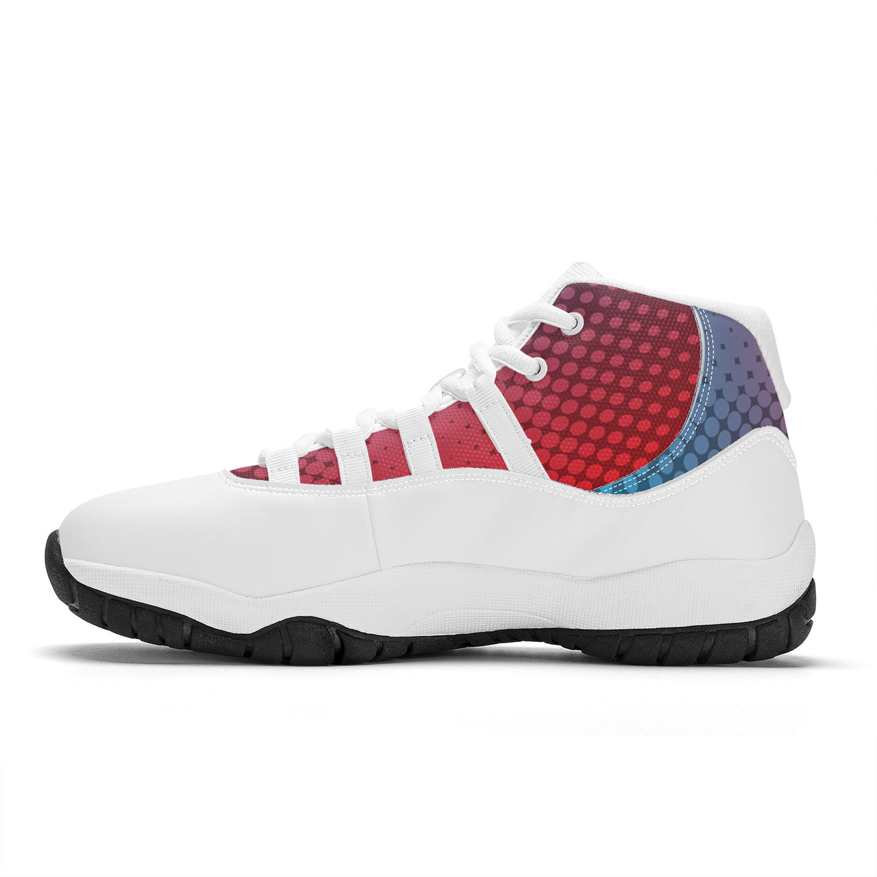 OOTO - GRADIENT FADE - High Top Air Retro Sneakers - White soles - 1 COLOR -