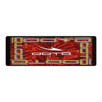 Thumbnail for OOTO - Yoga Mat - Gold framed dash en white over red fall