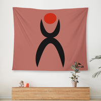 Thumbnail for OOTO - GLYPHIC EN BLACK AND RED - Wall Tapestry - 3 SIZES -