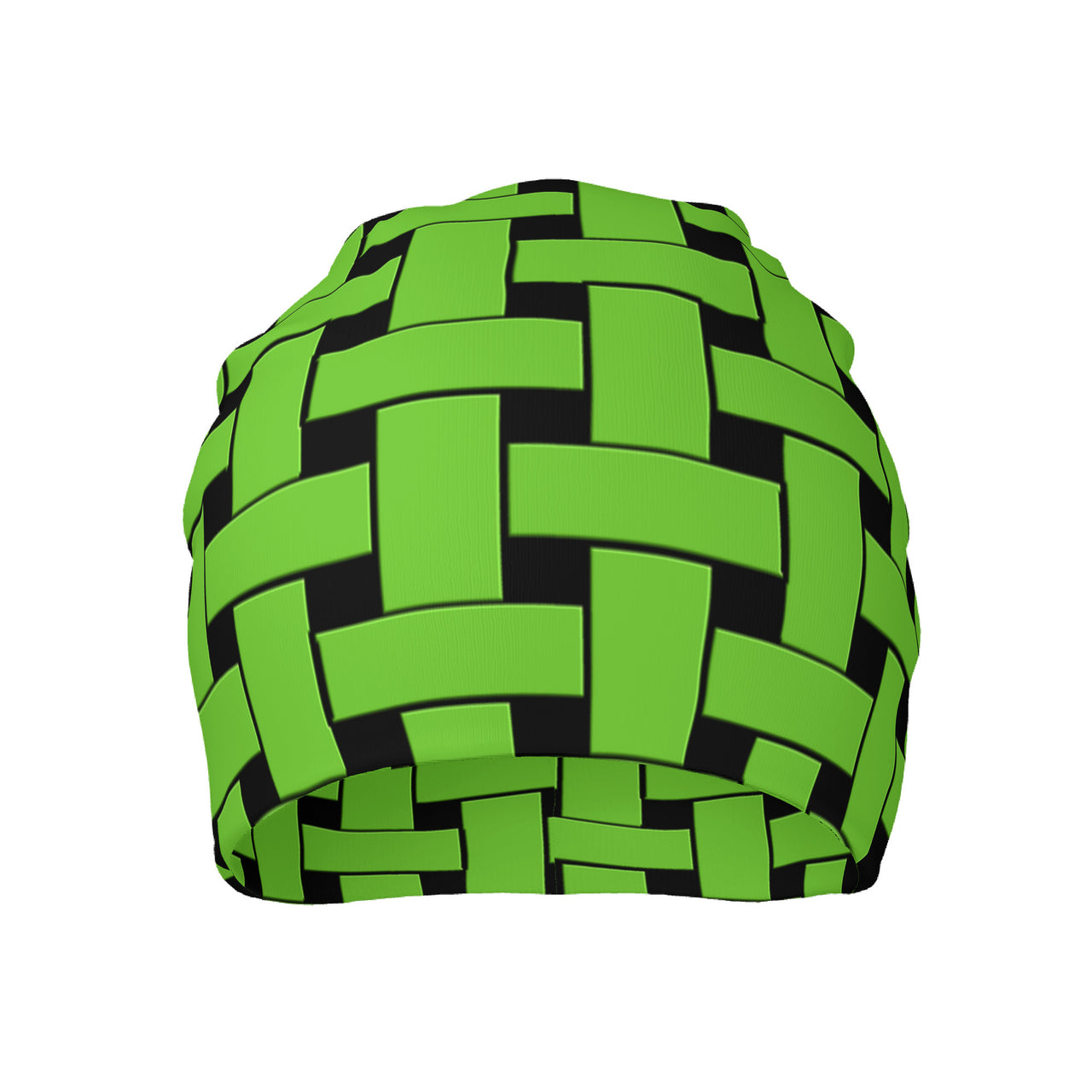 OOTO - LIME WEAVE ON BLACK - HC_T6 Adult Knitted Beanie - 1 COLOR -