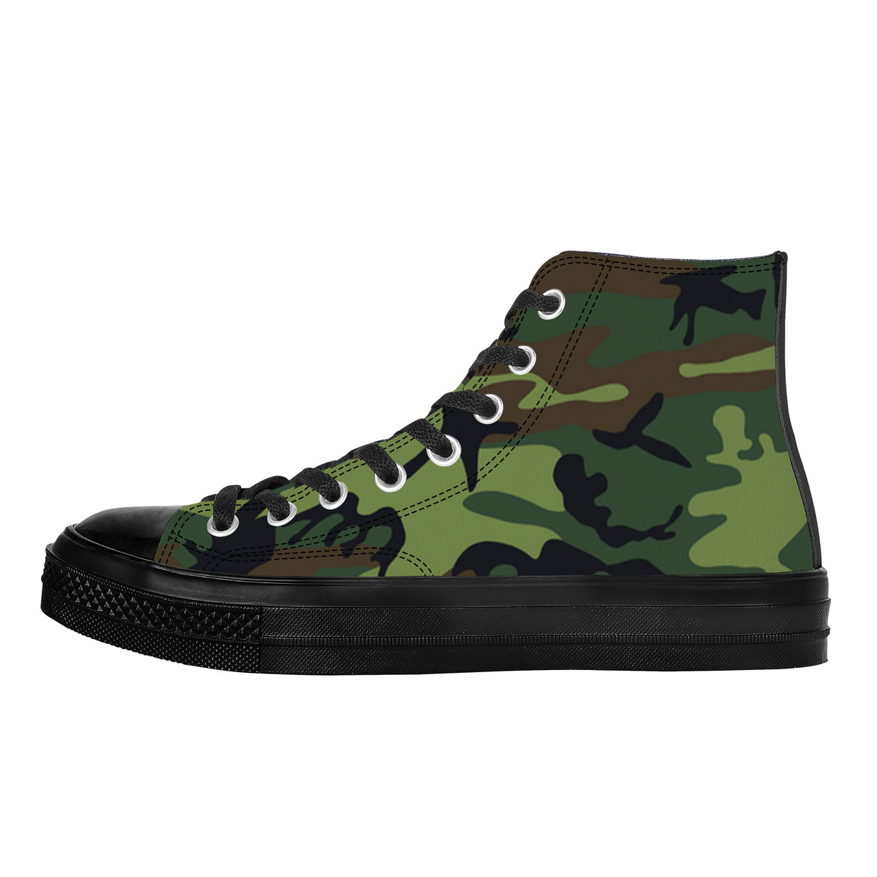 OOTO - CAMO - SF_D71 High Top Canvas Shoes - Black soles - 1 COLOR -